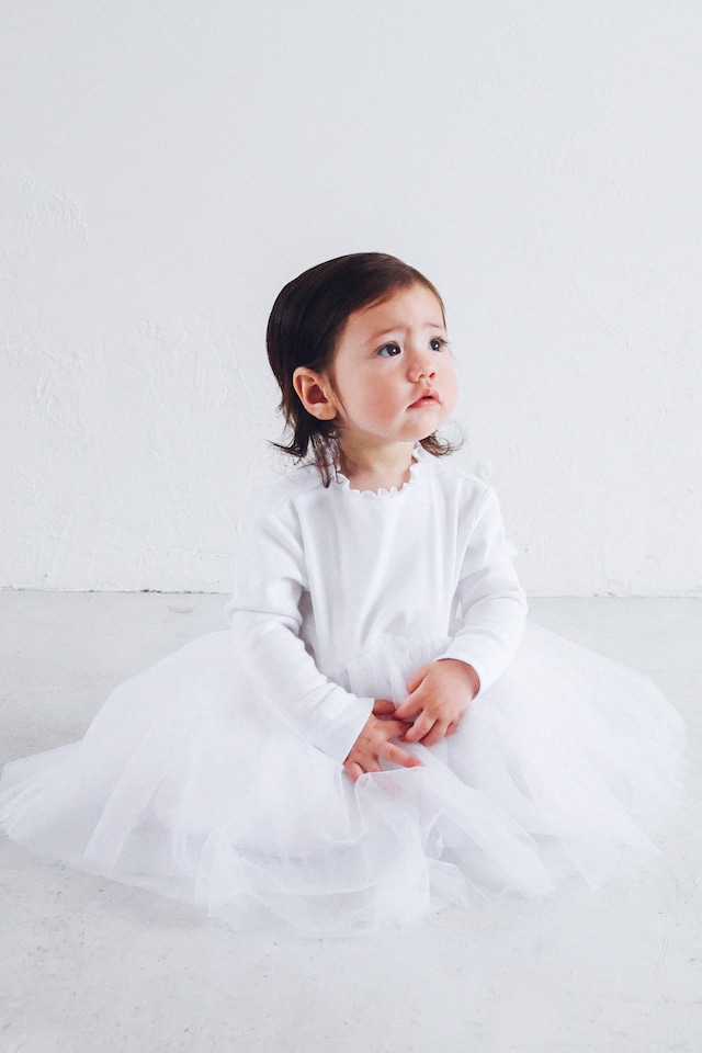 TUTU T-DRESS WHITE 4Y-7Y