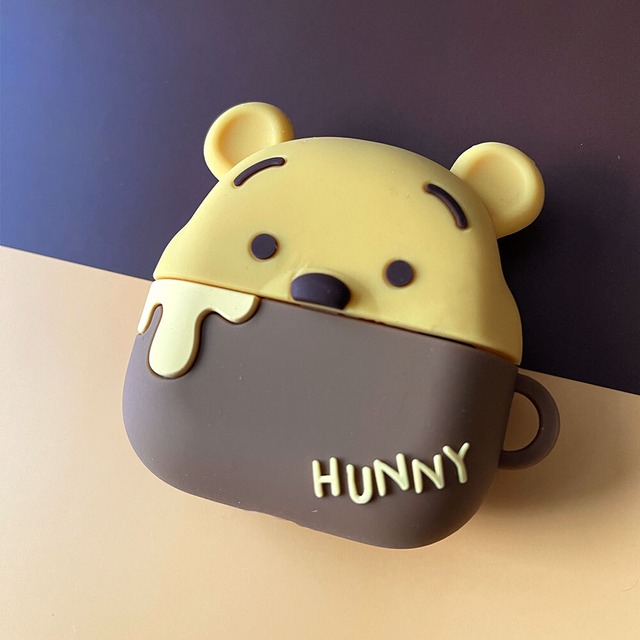 ディズニー Airpods Proケース シリコン くまのプーさん Pooh Disney Hunny 蜂蜜 はちみつ Usagi Case ウサギ ケース 韓国iphoneケース通販