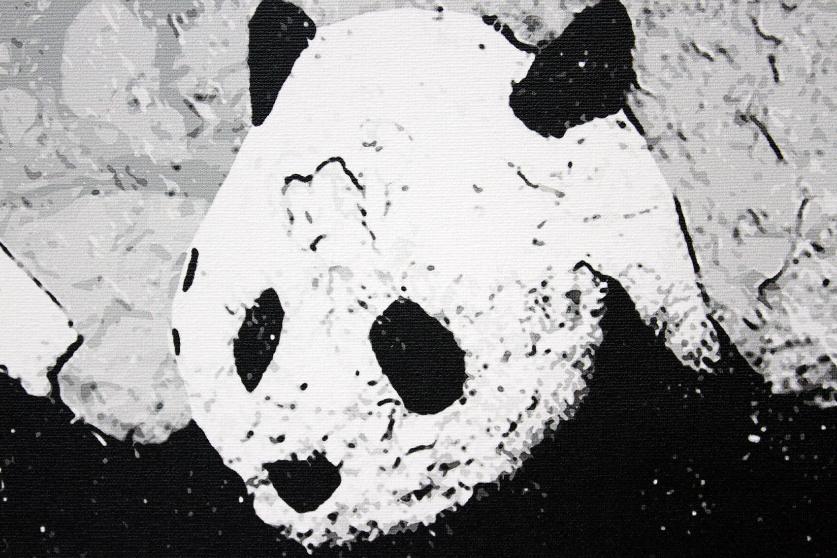 バンクシー パンダ ガンズ Panda With Guns 展示用フック付きキャンバスジークレ インテリア 家具 絵画 アートショップフォームス