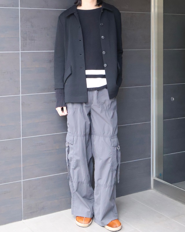 line design cotton knit
