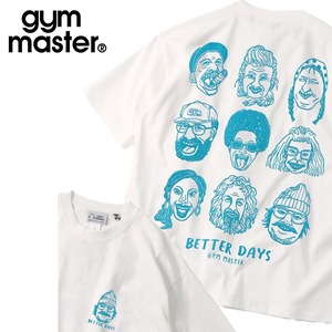gym master ジムマスター 7.4oz BETTER DAYS ビッグTEE｜発泡プリント オーバーサイズTシャツ G721710 ホワイト×ターコイズ