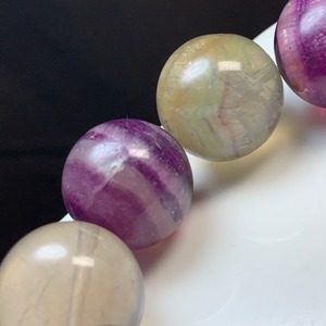 希少な大玉♪パープルグラデーションフローライト ブレスレット