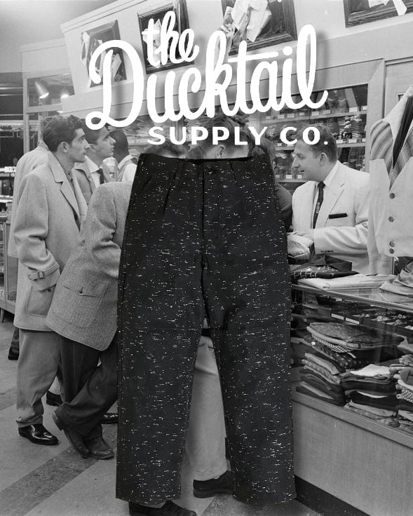 50s ヴィンテージ仕様 ネップ織り トラウザーズ パンツ ワークパンツ