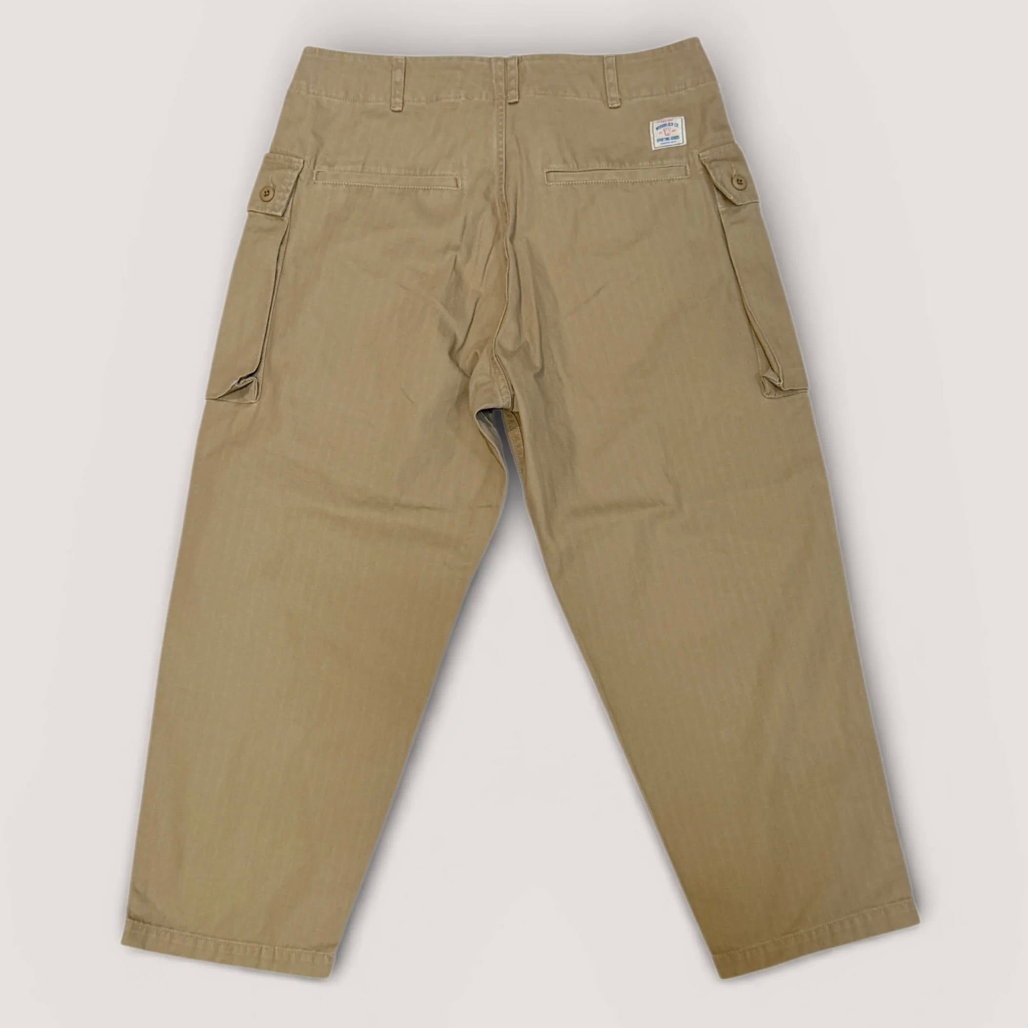 パンツ WOODBLOCK W-44 HERRINGBONE CARGO PANTS WOODBLOCK】 W-44 HERRINGBONE CARGO PANTS (Khaki) | 火ノ鳥OnlineStore