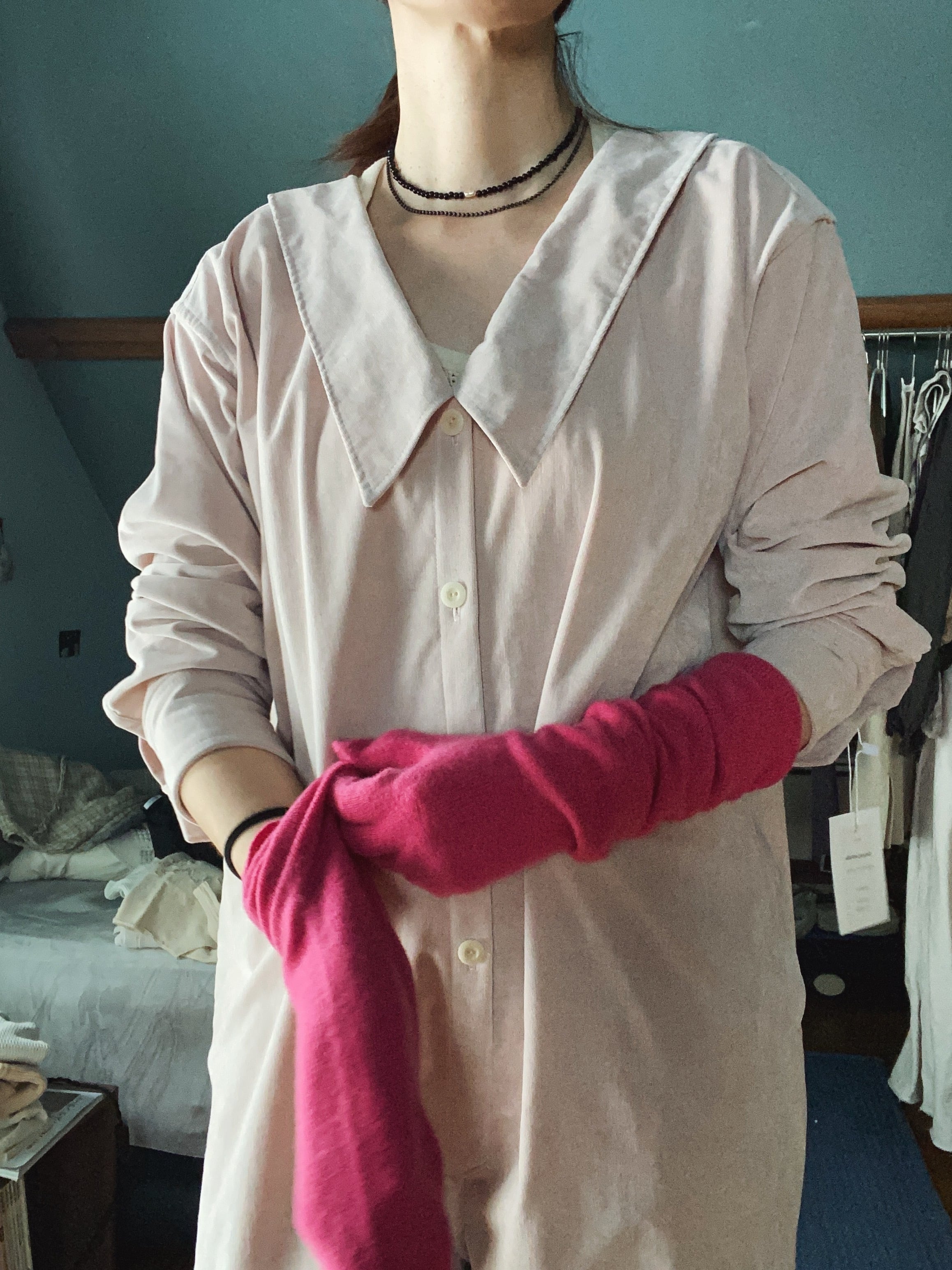 【MADE TO ORDER】 Effortless jumpsuit / smoky pink