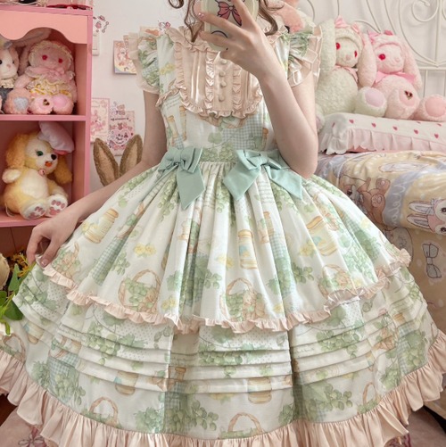 ゆめかわ♡ハートボタン付き肩フリルワンピース　wanpi133★