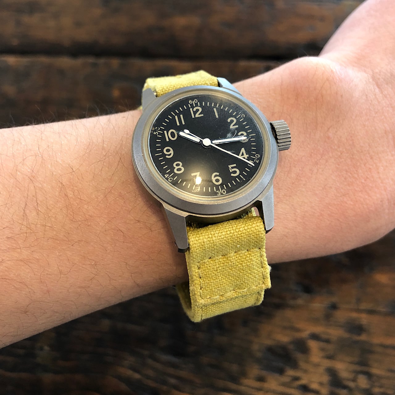 JANTIQUES Original Watch Belt (40s fabric yellow) | JANTIQUES内田商店