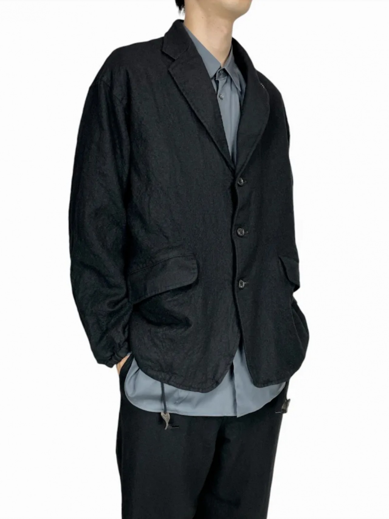 【COMME des GARCONS HOMME】ウールサージ製品縮絨ジャケット