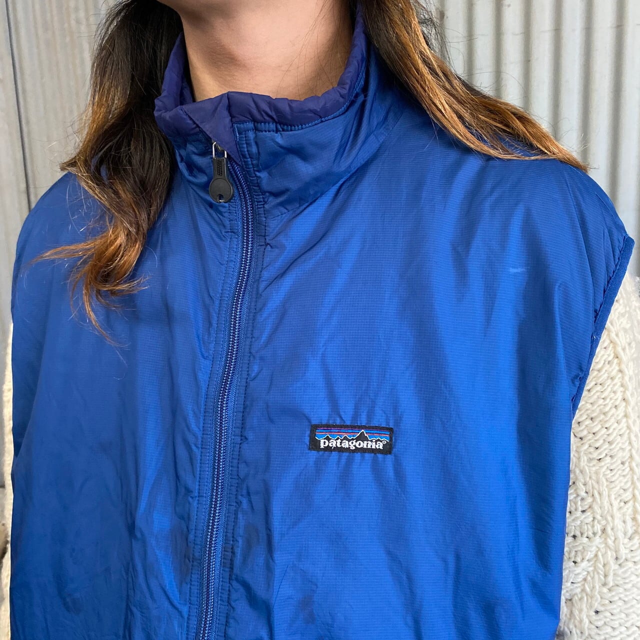 美品レアカラー】patagonia パフボールベスト M 怖かっ 95年 ブルーベリー