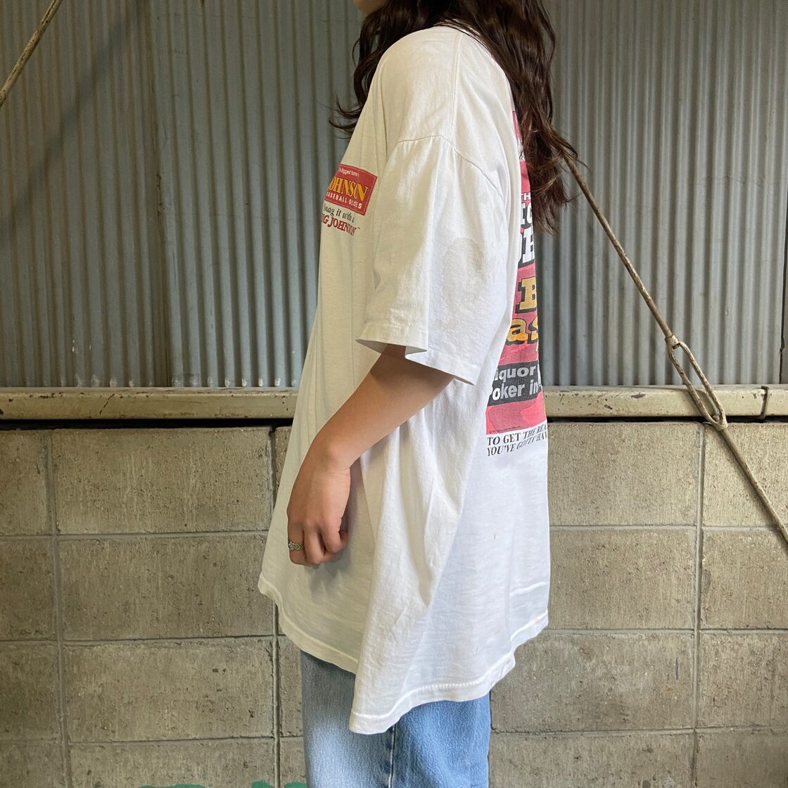 ビッグサイズ 90年代 USA製 BIG JOHNSON エロ バックプリントTシャツ 