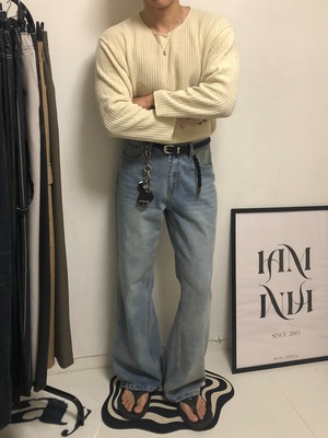 Ribbed Velour Deck Cropped Knit (4color)