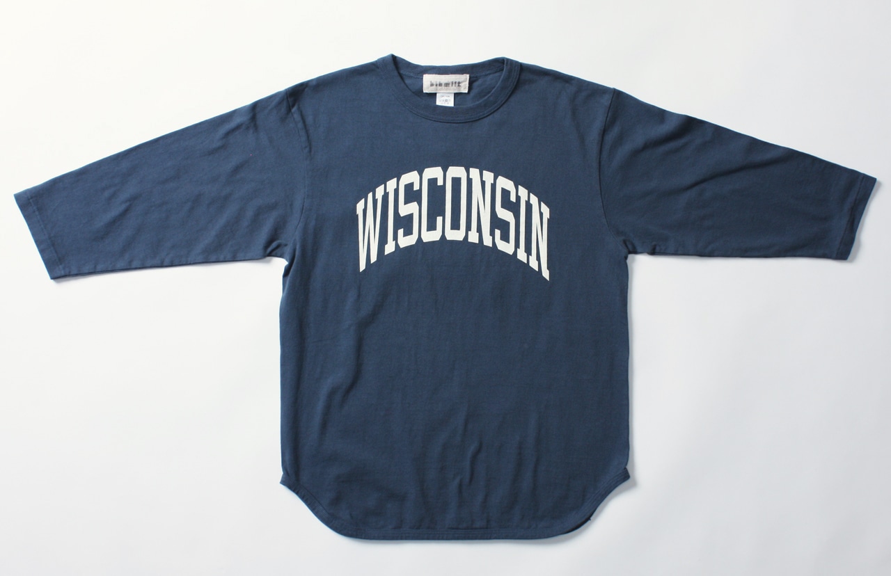 ［bibmilk］3/4スリーブベースボールTシャツ WISCONSIN レディス