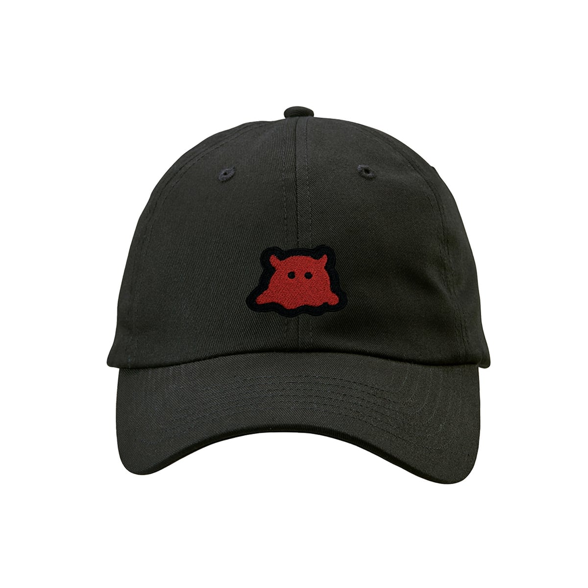 かわいい めんだこ メンダコ 刺繍キャップ cap-a_ss016 帽子 ファッション アイテム コットン ツイル ロー キャップ ワンポイント ゆるい イラスト おもしろ ワッペン