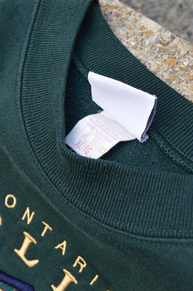 HOTLINE 80s-90s Collage Sweat Made in Canada "ONTARIO POLICE University" US古着 スウェット カナダ製