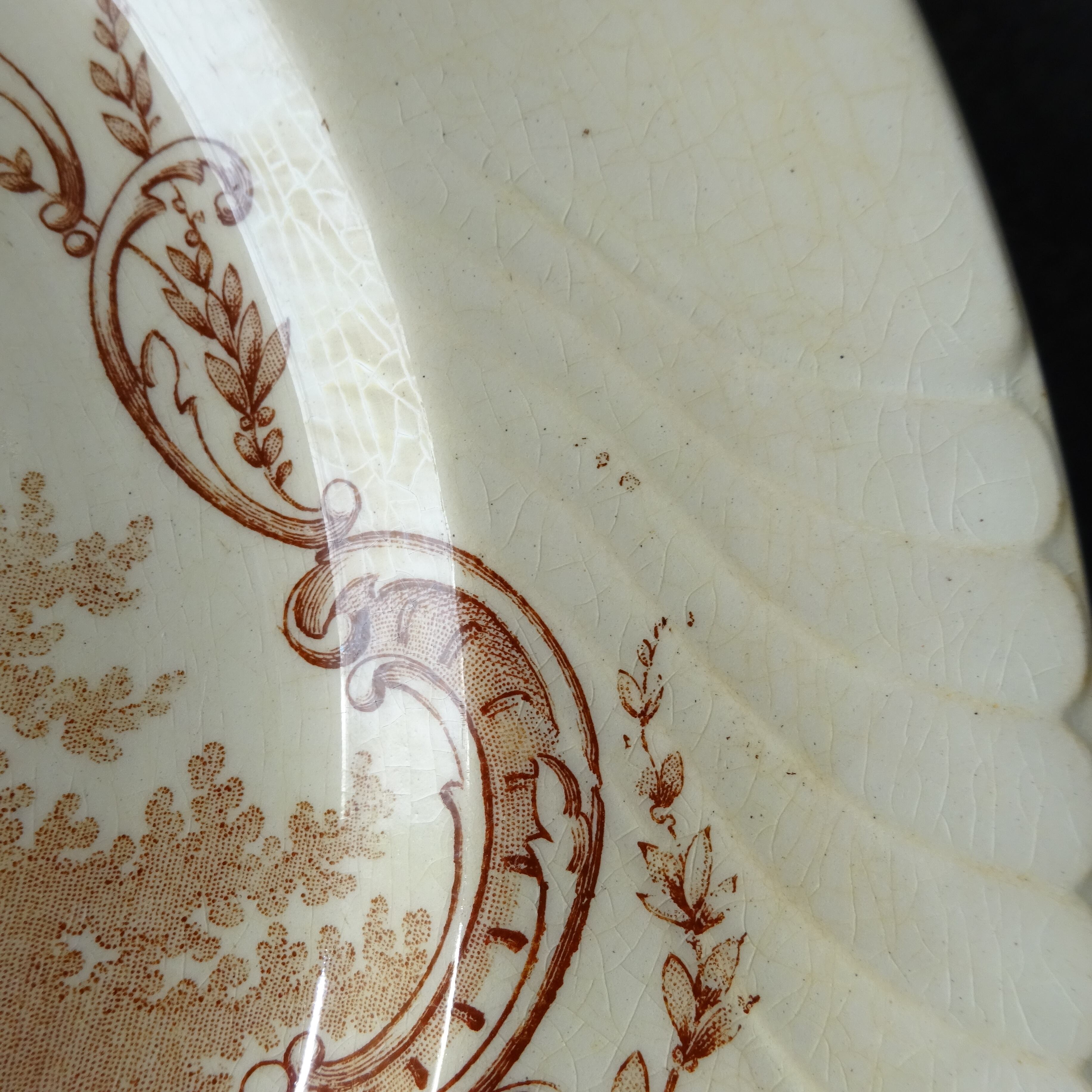 【 Épuisé 】KG Lunéville  modèle《Rocaille》Assiette plate (C)