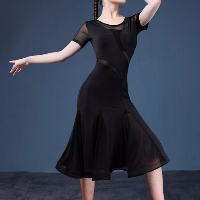 ラテンダンス衣装パフォーマンス コスチュームドレス ds0538