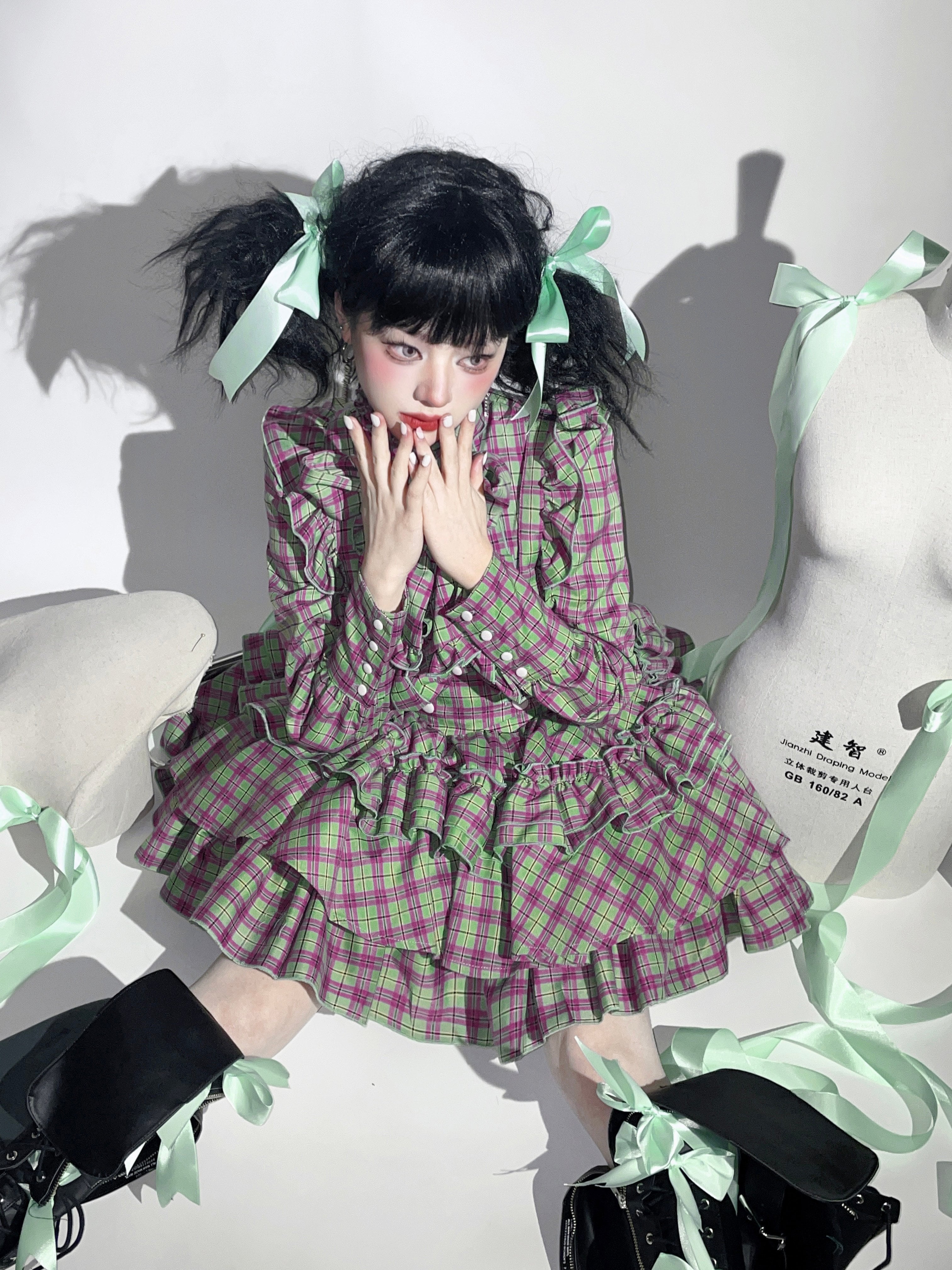 入荷済み「CATCOCOON・A DOLL'S HOUSE」チェック柄 ブラウス