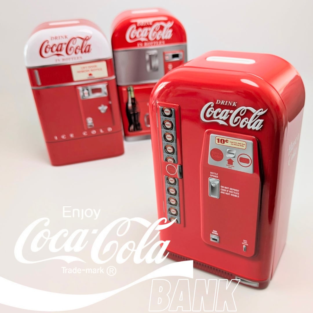 【 Coca-Cola ( コカ・コーラ ) / Coke 】 Vending machine Tin bank / 自動販売機型貯金箱 / コインバンク / 1950年代 1960年代【C】〚アメリカン雑貨 アメトイ〛