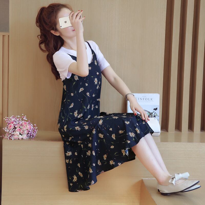 【新作】【送料無料】 春夏マタニティセット2019シフォンマタニティドレススカート2pcs衣装妊婦花服 スプリング 春物 サマー 夏物 フラワーデザイン AL expec332447583640