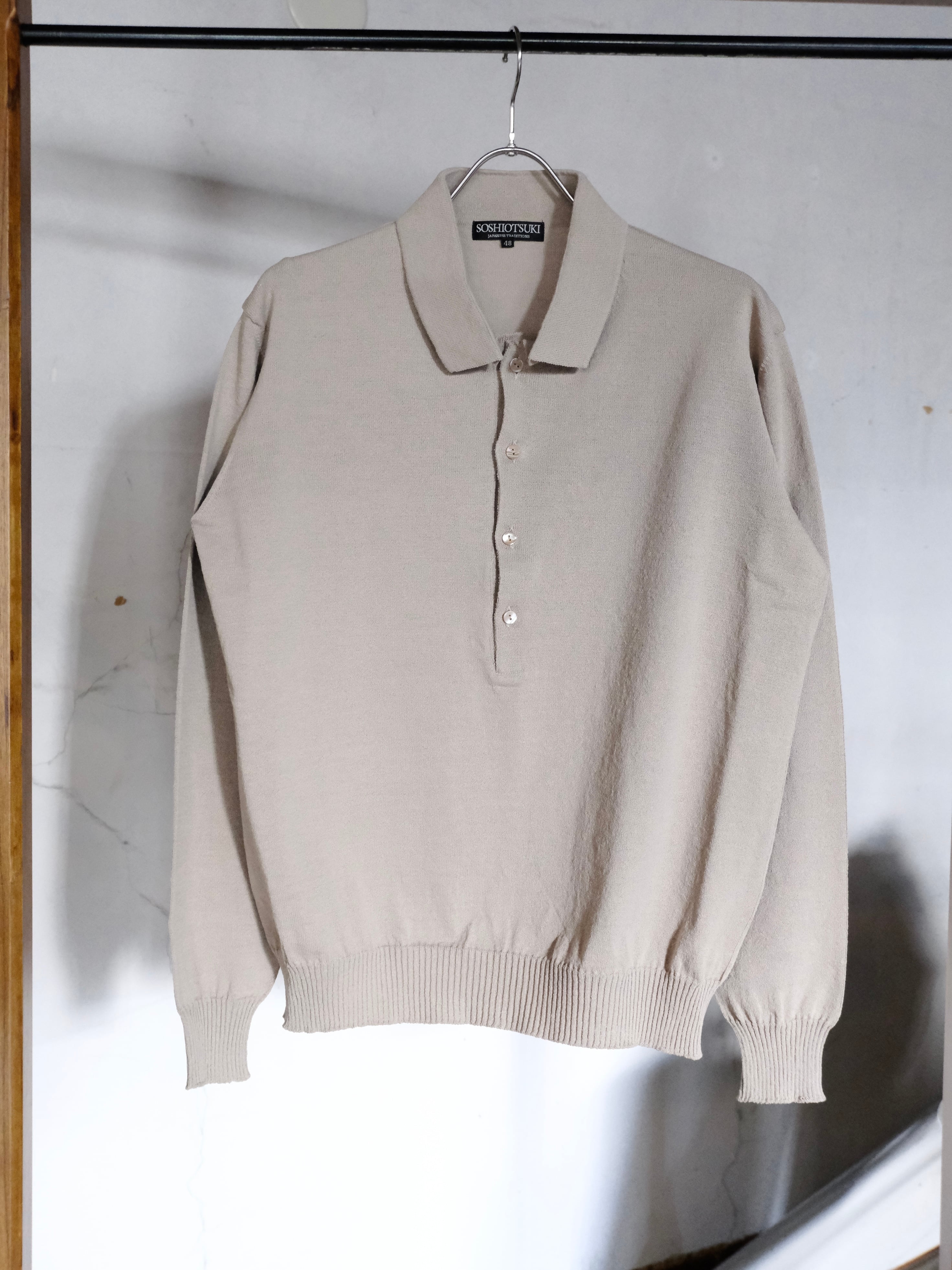 SOSHIOTSUKI】 DRAPED PLACKET POLO SHIRT | THE OUR