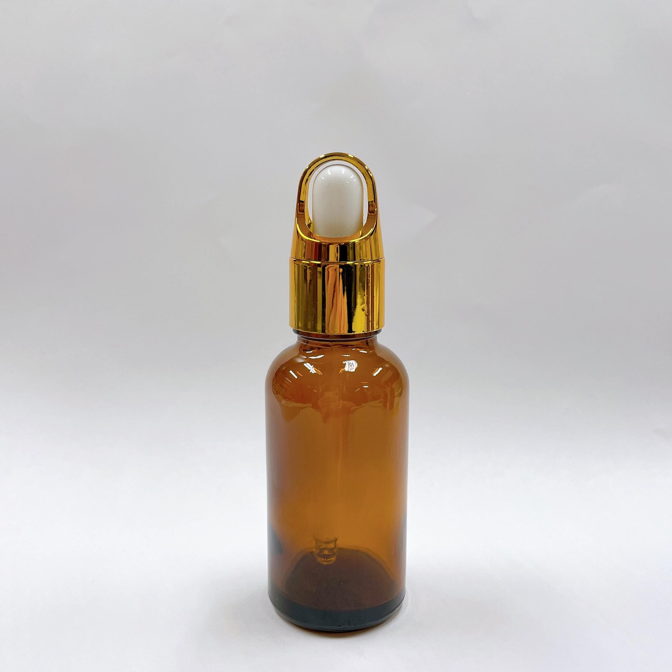 バスケットキャップ スポイト ボトル】30ml ブラウン ガラス製