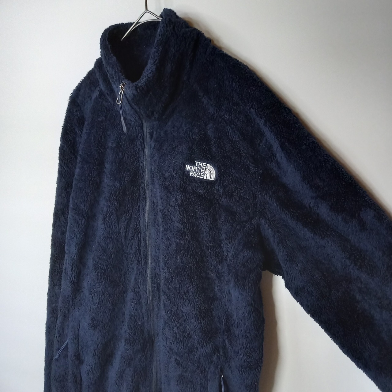 ノースフェイス　ジップアップ　ボア　フリース　ジャケット　刺繍ロゴ　裏ボア　L