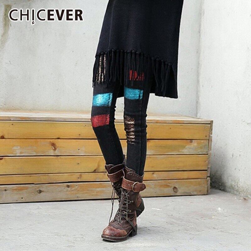 CHICEVERパッチワークヒットカラーパンツレディースウエストプラスサイズルーズロングペンシルパンツ2020服 大きめサイズ 6base525239435025