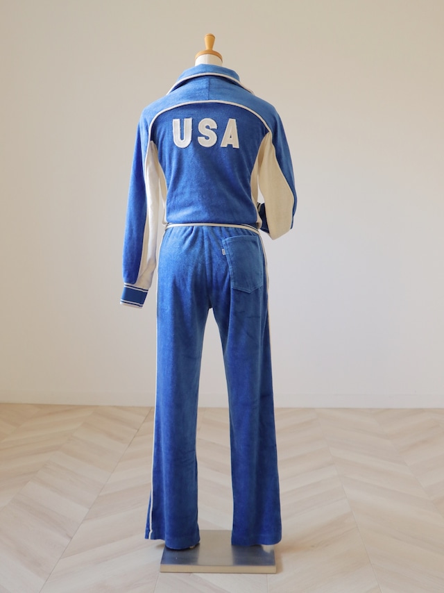 80s made in USA Levi's velour pile jersey tracksuit