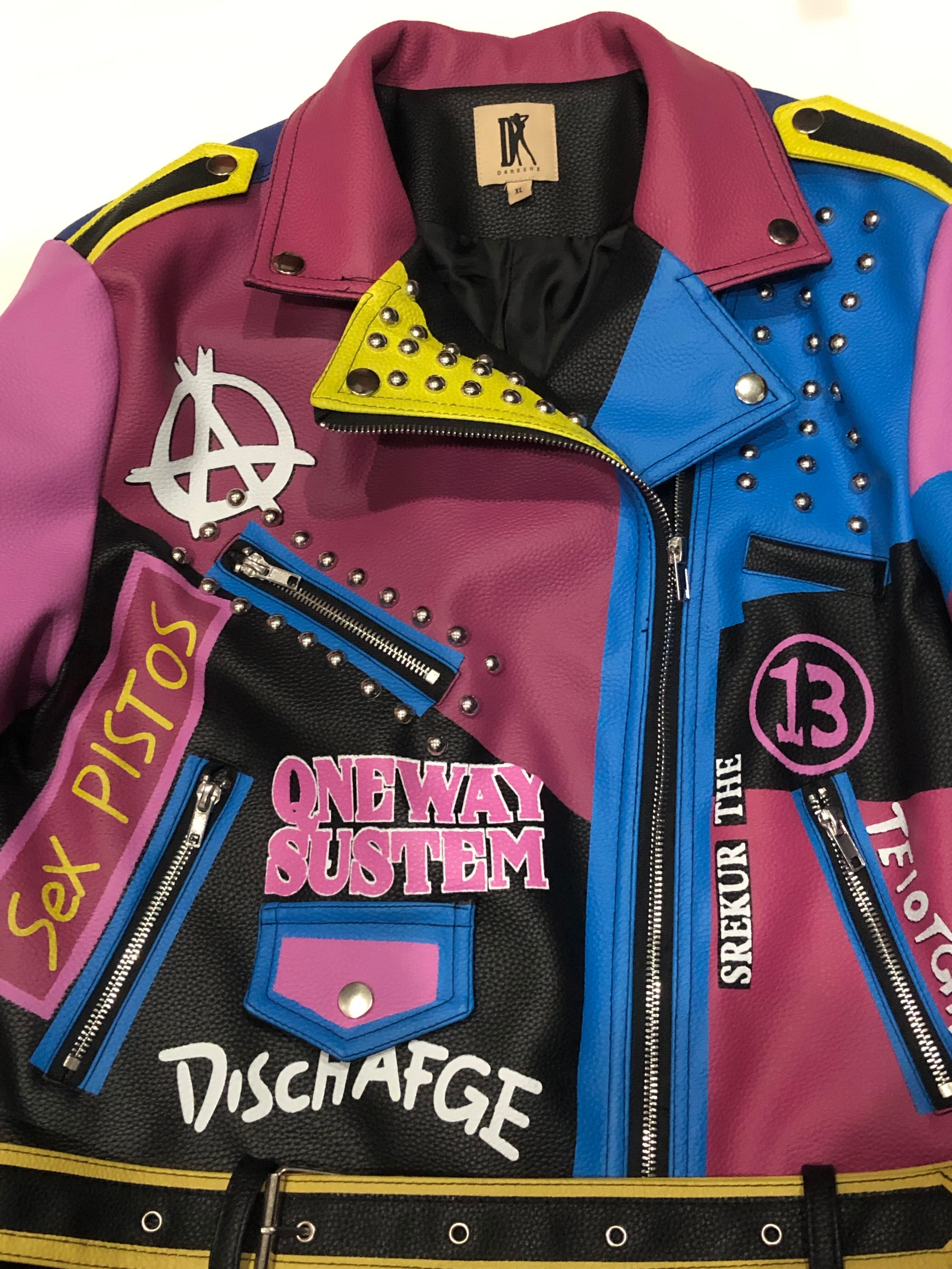 punkpaint leather jacket punk パンク レザージャケット