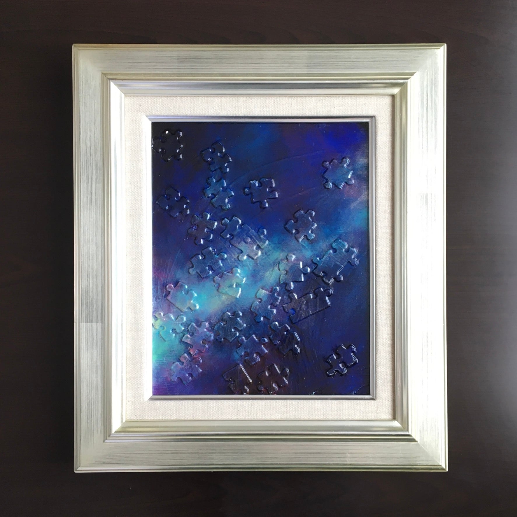 原画・額装〉油絵F3(40×35cm)「宇宙」（Casie） | 色李画廊