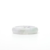 【13号】透明感あふれる 天然翡翠リングくり抜き甲丸リング A貨翡翠 jd_rg1149