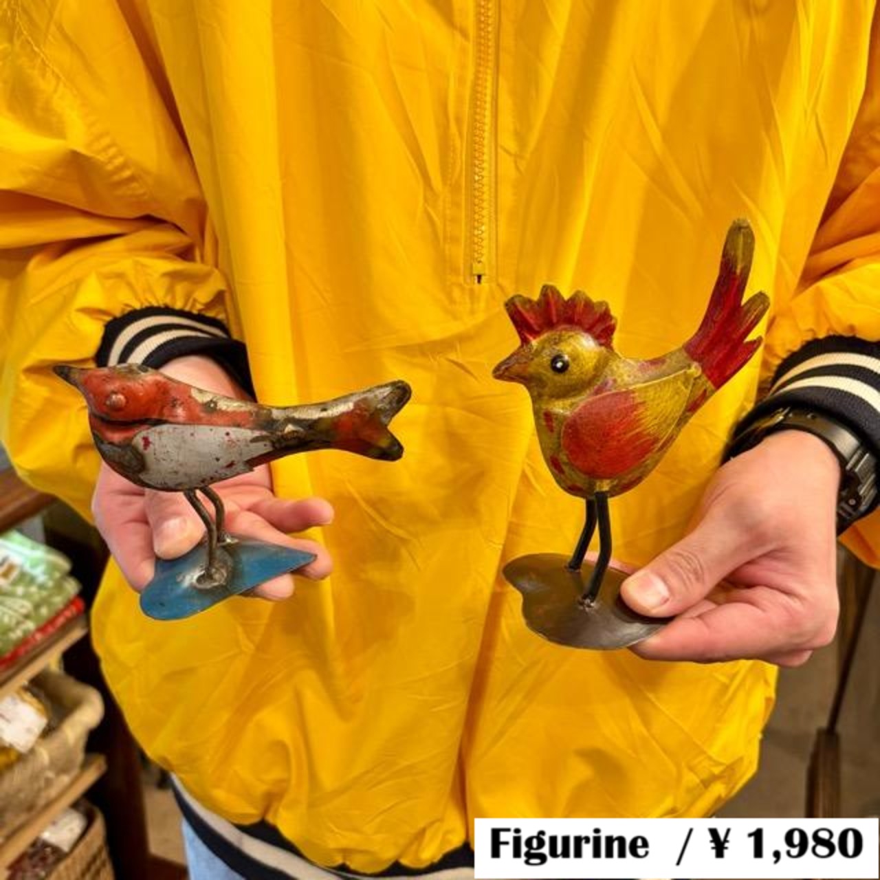 India Brocanto Iron Bird 2Type インド ブロカントアイアンバード 2種 置物 鳥 バード 雑貨 古道具 鉄製 アンティーク