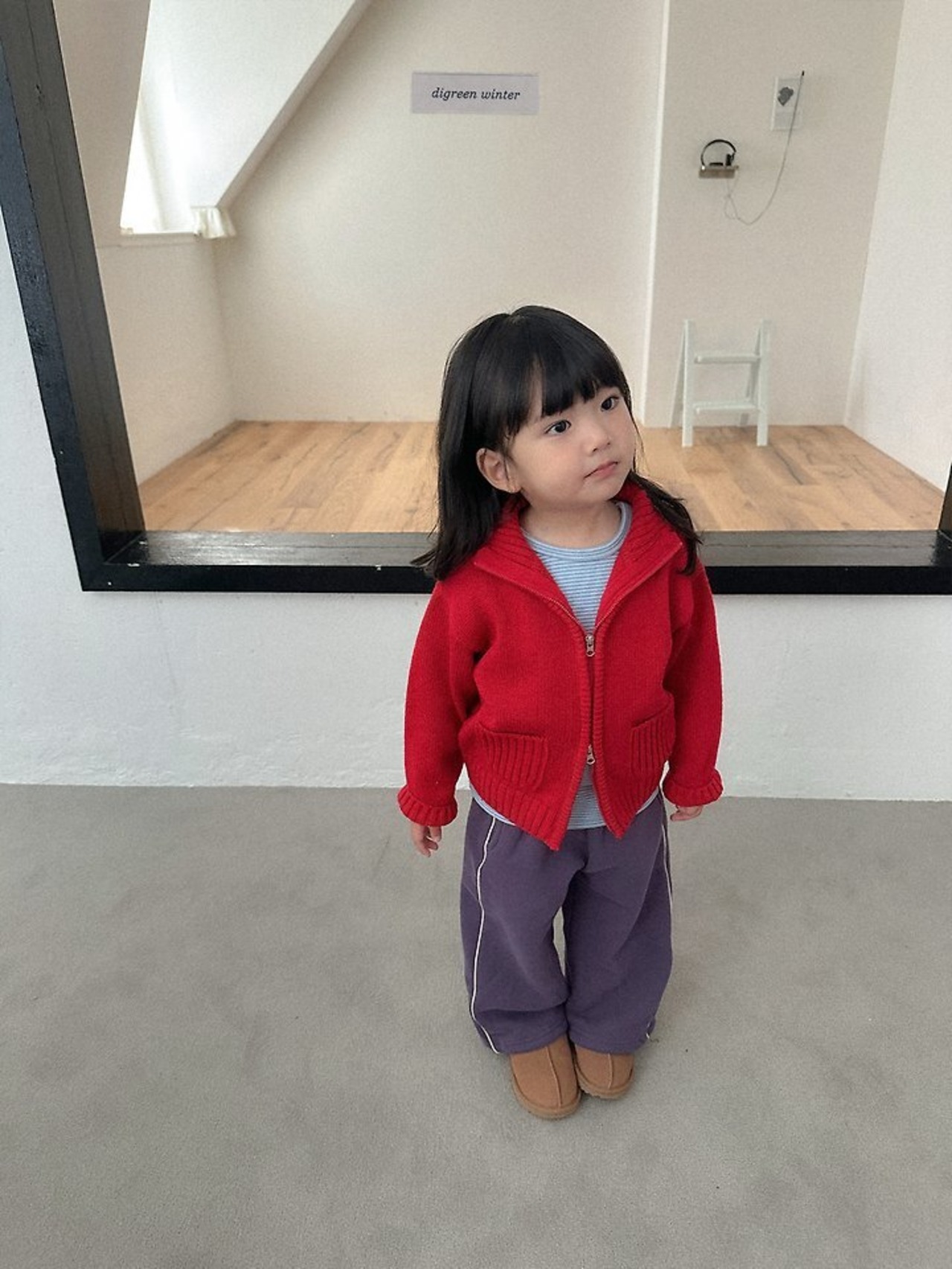 〖取寄〗韓国子供服 / 26winter / Digreen / ロエルニットジップアップ / キッズ / 冬服 *S~2XL*