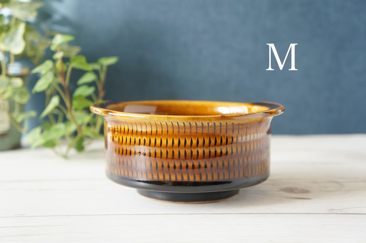 小石原焼　カネハ窯　グラタン皿　飴釉　M　 ⑤　 [23-366]