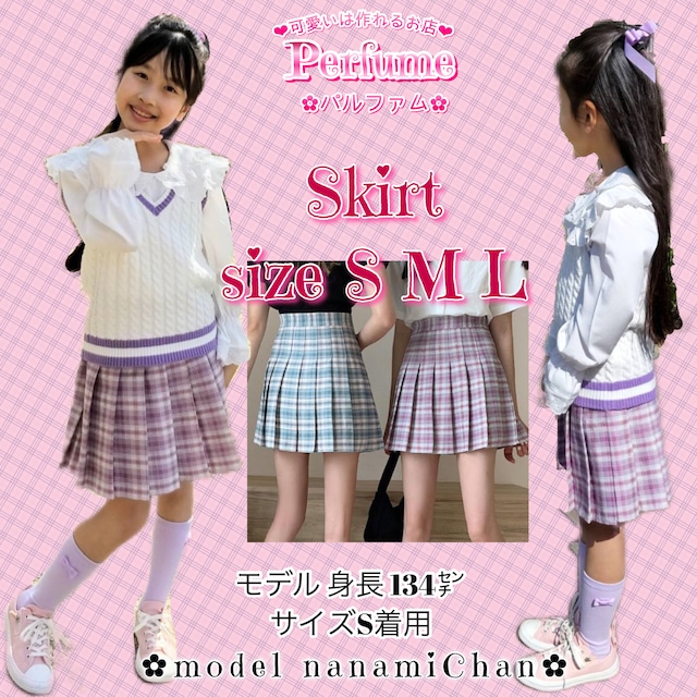 制服 韓国スカート チェック柄 学生服 コスプレ ななみちゃん着用 ボトムス 可愛いは作れるお店 Sweetie スウィーティ