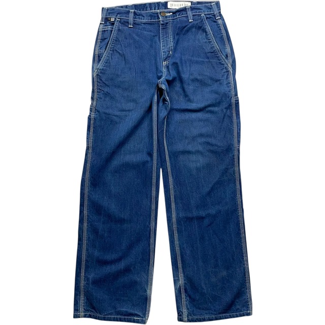 《実寸 W33 L29 》Carhartt カーハート ワークパンツ  デニムパンツ ブルー no.9310