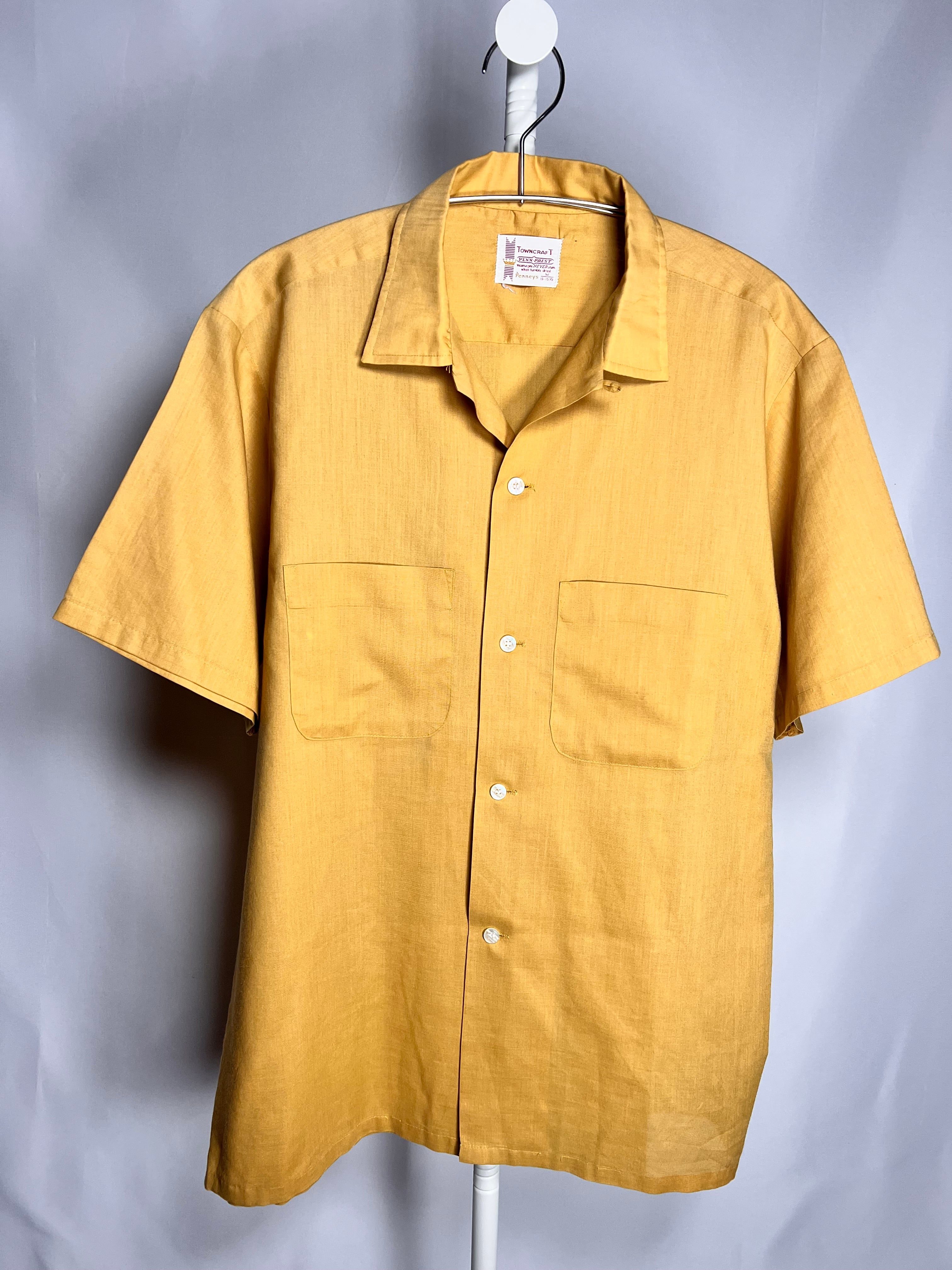 極美品 60s 70s タウンクラフト シャツ マスタード 極美品 60s 70s タウンクラフト シャツ マスタード メンズ 極美品 60s