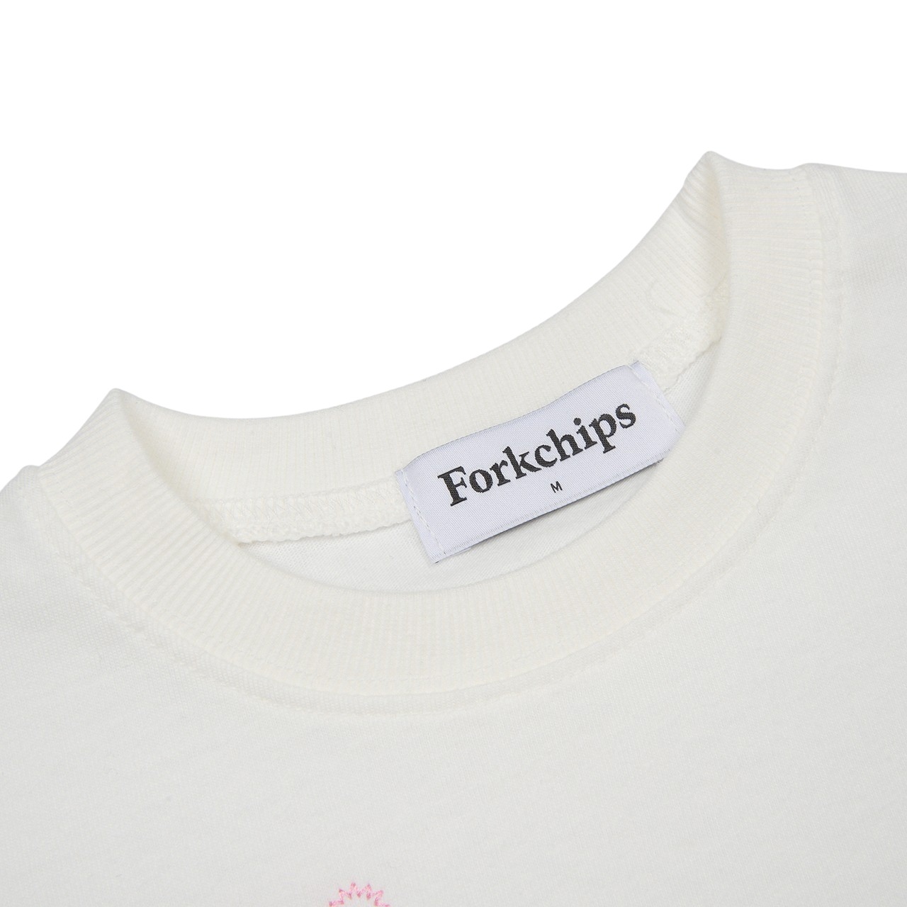 [FORKCHIPS] Patch Rabbit T-shirt (JS/JM/JL/JXL) / [포크칩스] 패치래빗티셔츠 (JS/JM/JL/JXL)