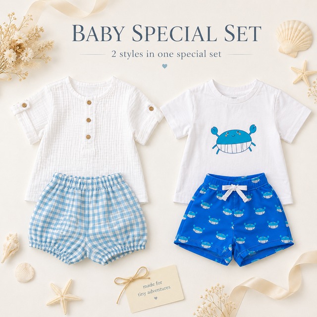 【18ヶ月 Baby Special Set 】セットアップ＆水着