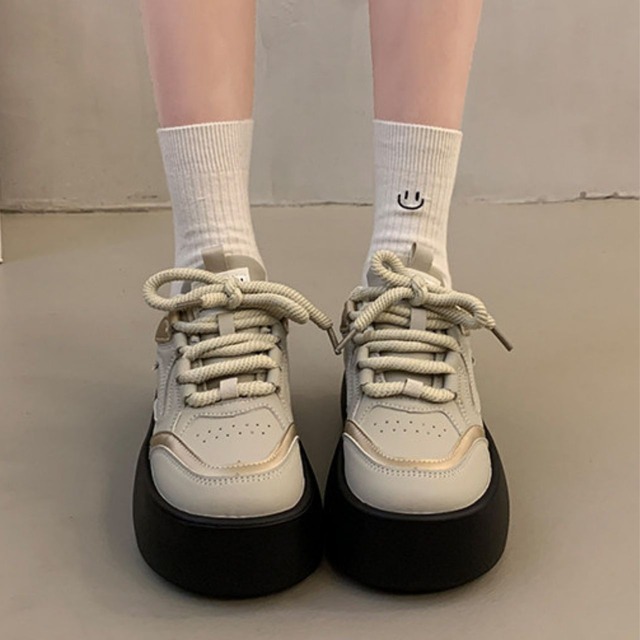 ミニマルラインプラットフォームスニーカー 3col   R01554