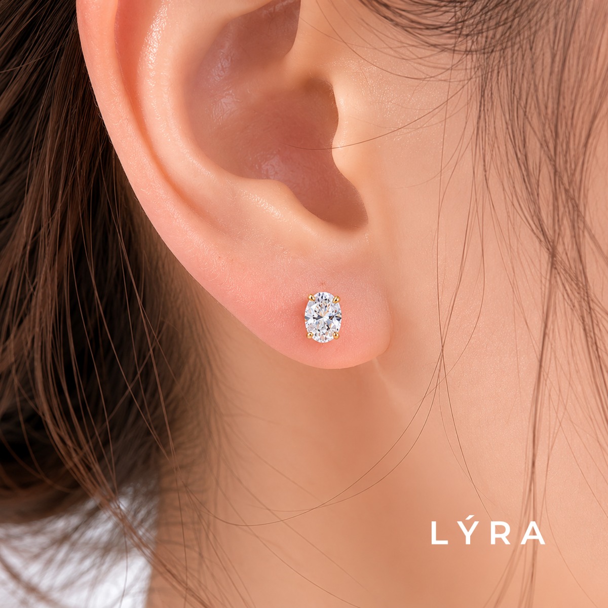 ラポーニア ピアス オーバルシャインピアス | LYRA（ライラ） | 金属アレルギー対応