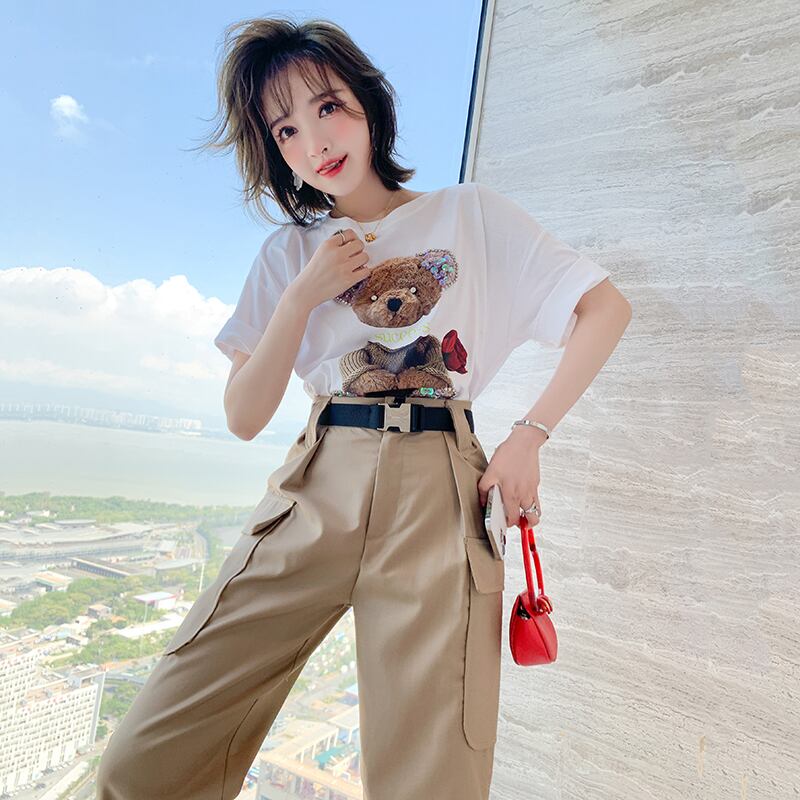 スパンコールプリントスタイルTシャツ MIUCO92532545901