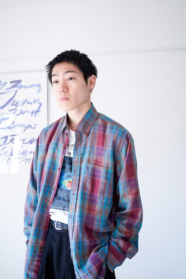 【1970-80s】" US Made" Full-open Plaid Pattern Shirts / 881