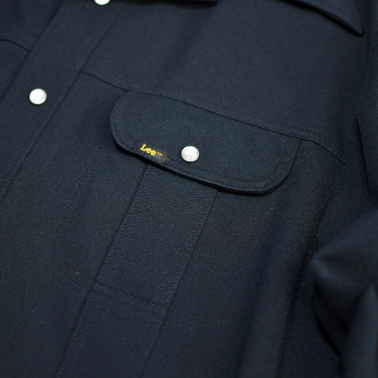 70's LEE custom short length tracker jacket navy