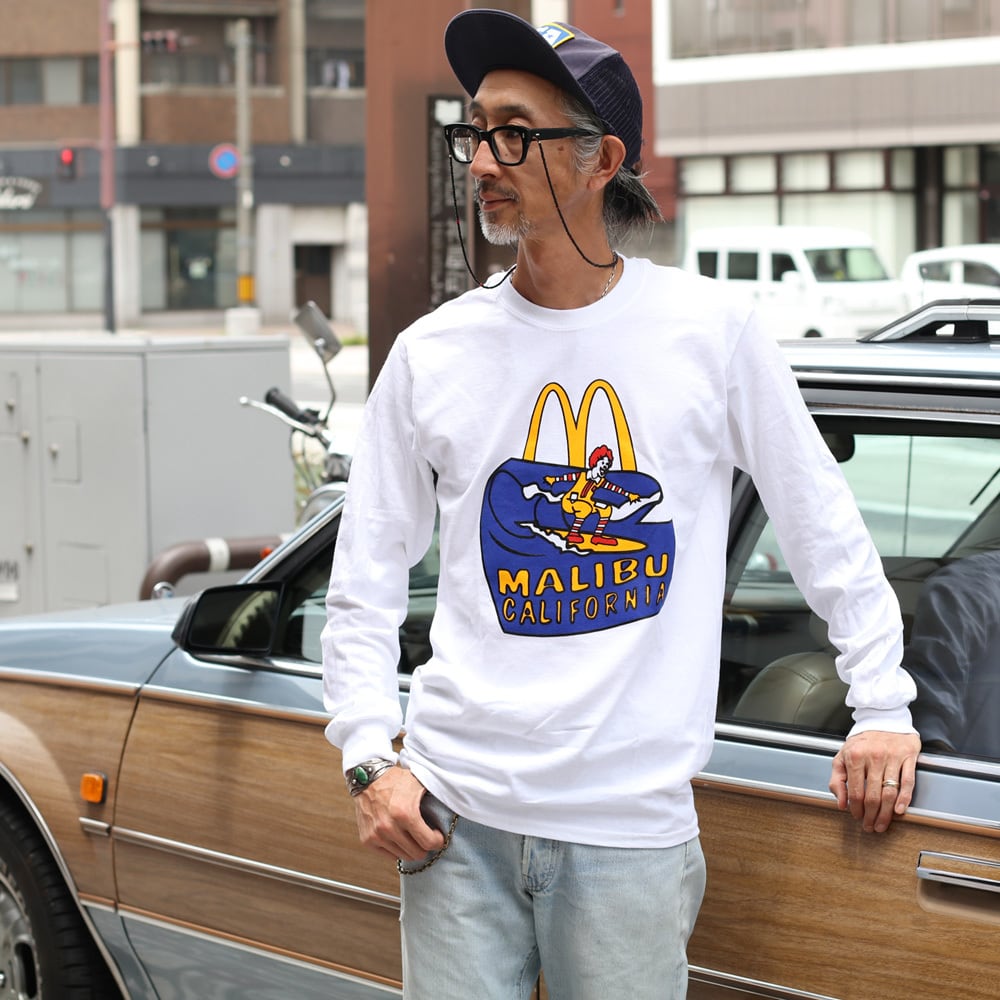 McDonald マクドナルド マリブ限定 WHITE ロング Tシャツ 長袖