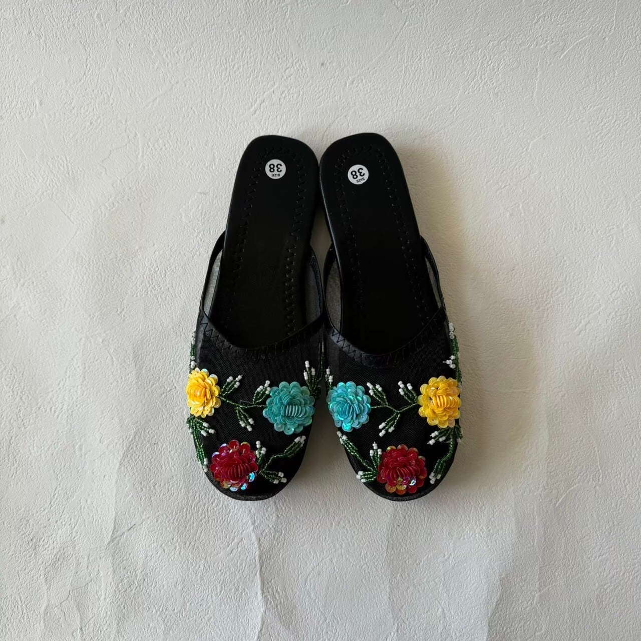 香港 刺繍スリッパ（メッシュサンダル） | buibui marche