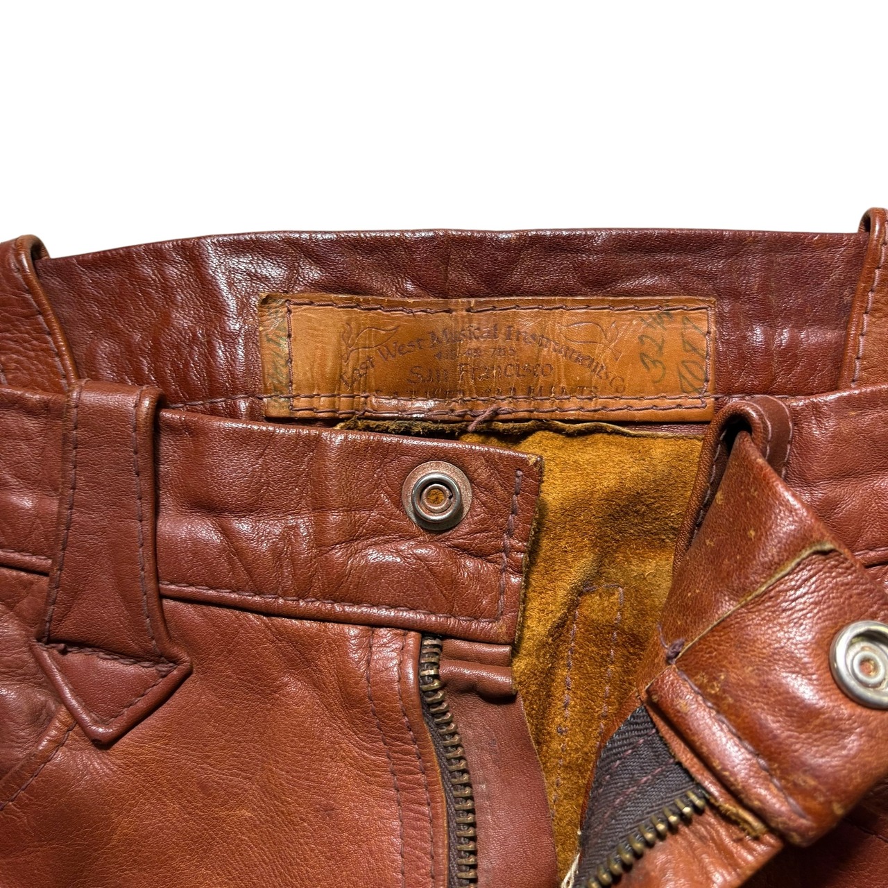 vintage 1970’s EAST WEST leather pants