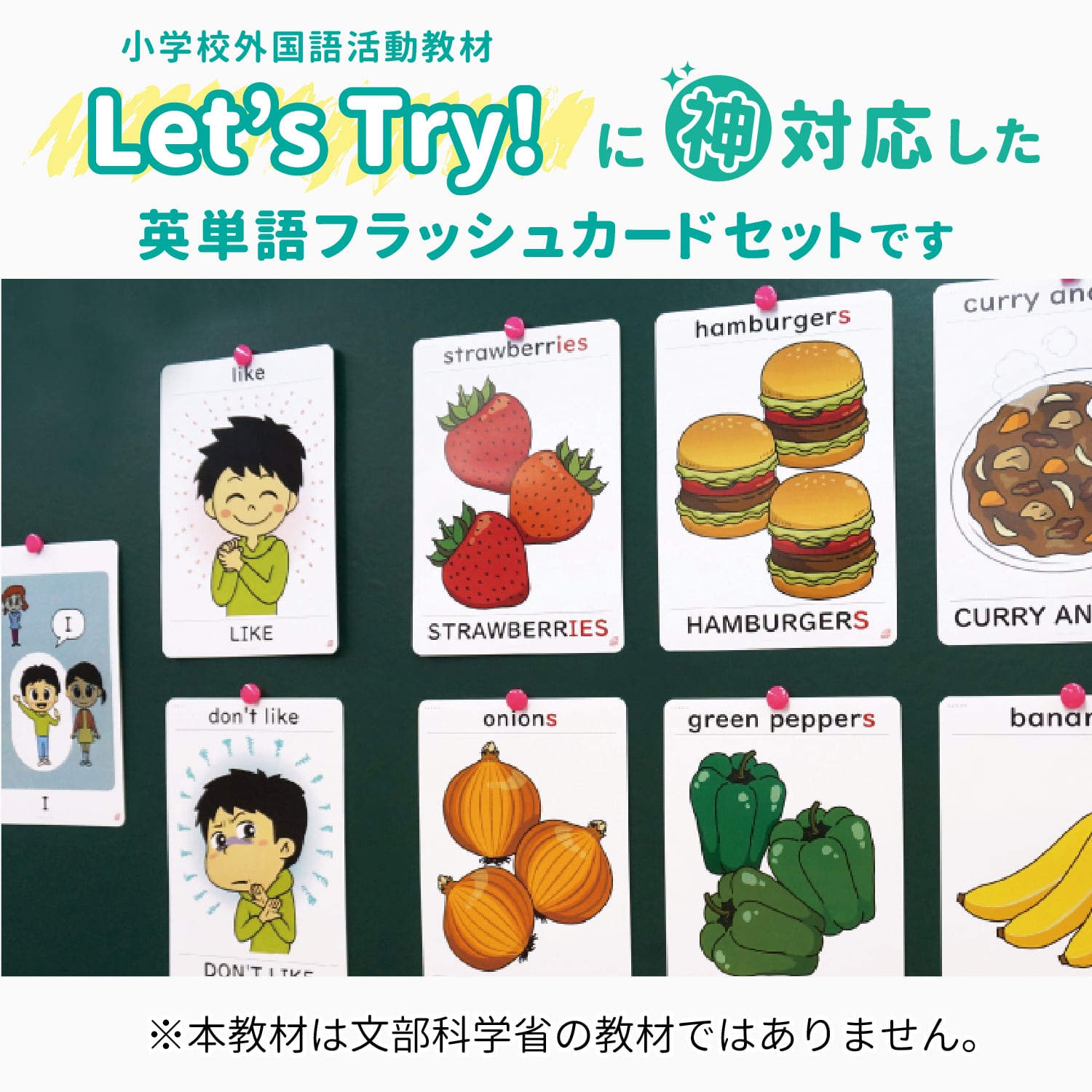 小学校外国語活動教材「Let's Try!」対応】英単語フラッシュカード