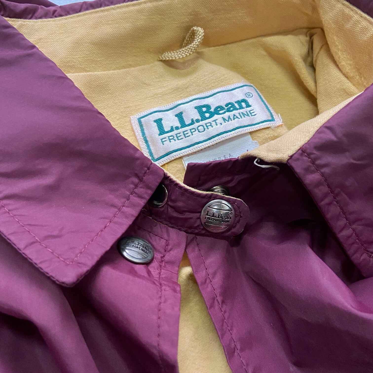 USA製 L.L.Bean エルエルビーン 80年代 チンスト ナイロンコーチ 