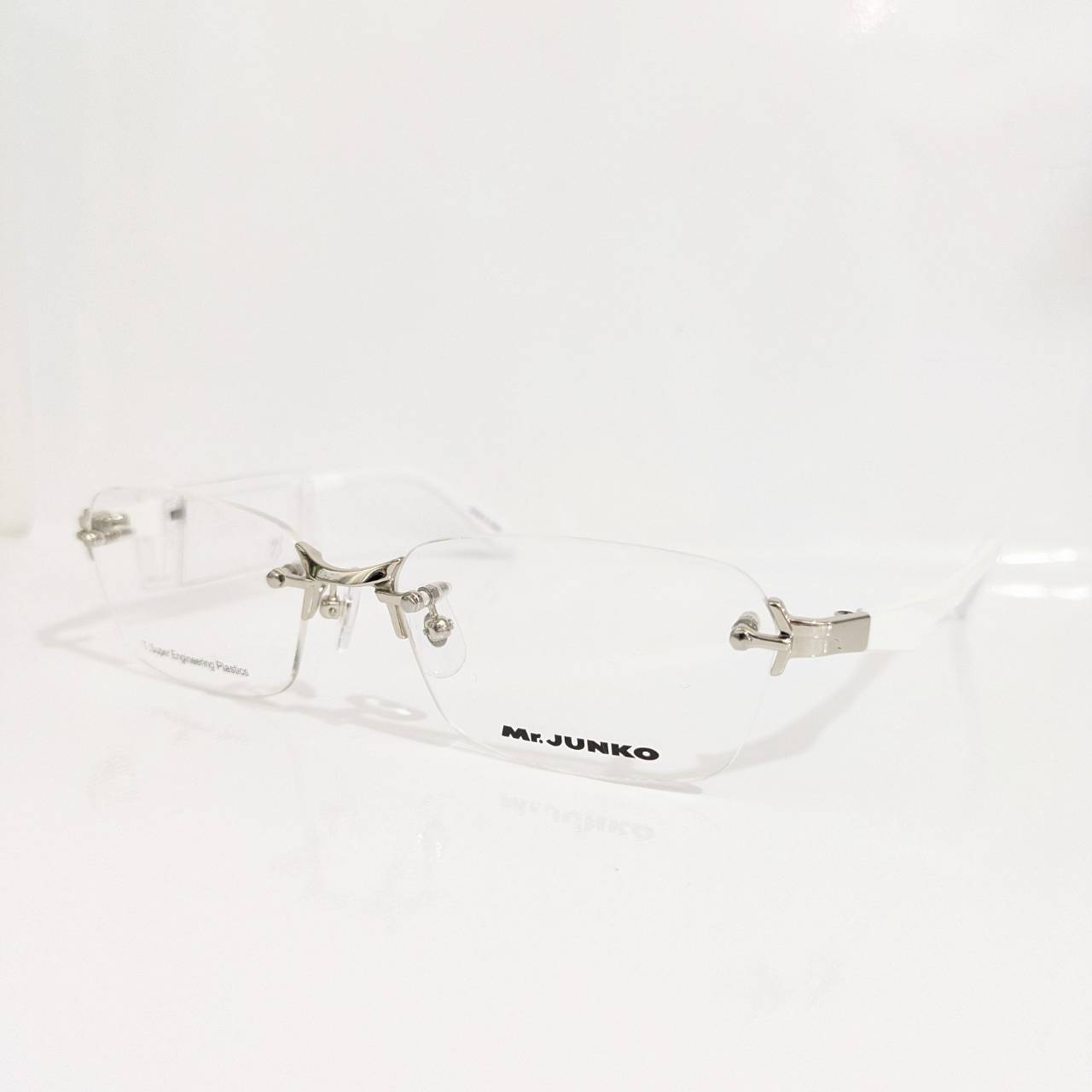 【Mr.JUNKO】スクエアツーポイントフレーム シルバー